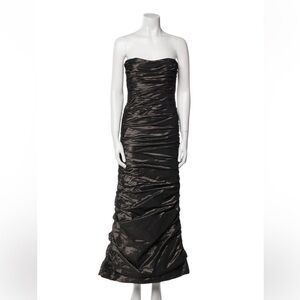 Teri Jon Shimmering Black Maxi Dress